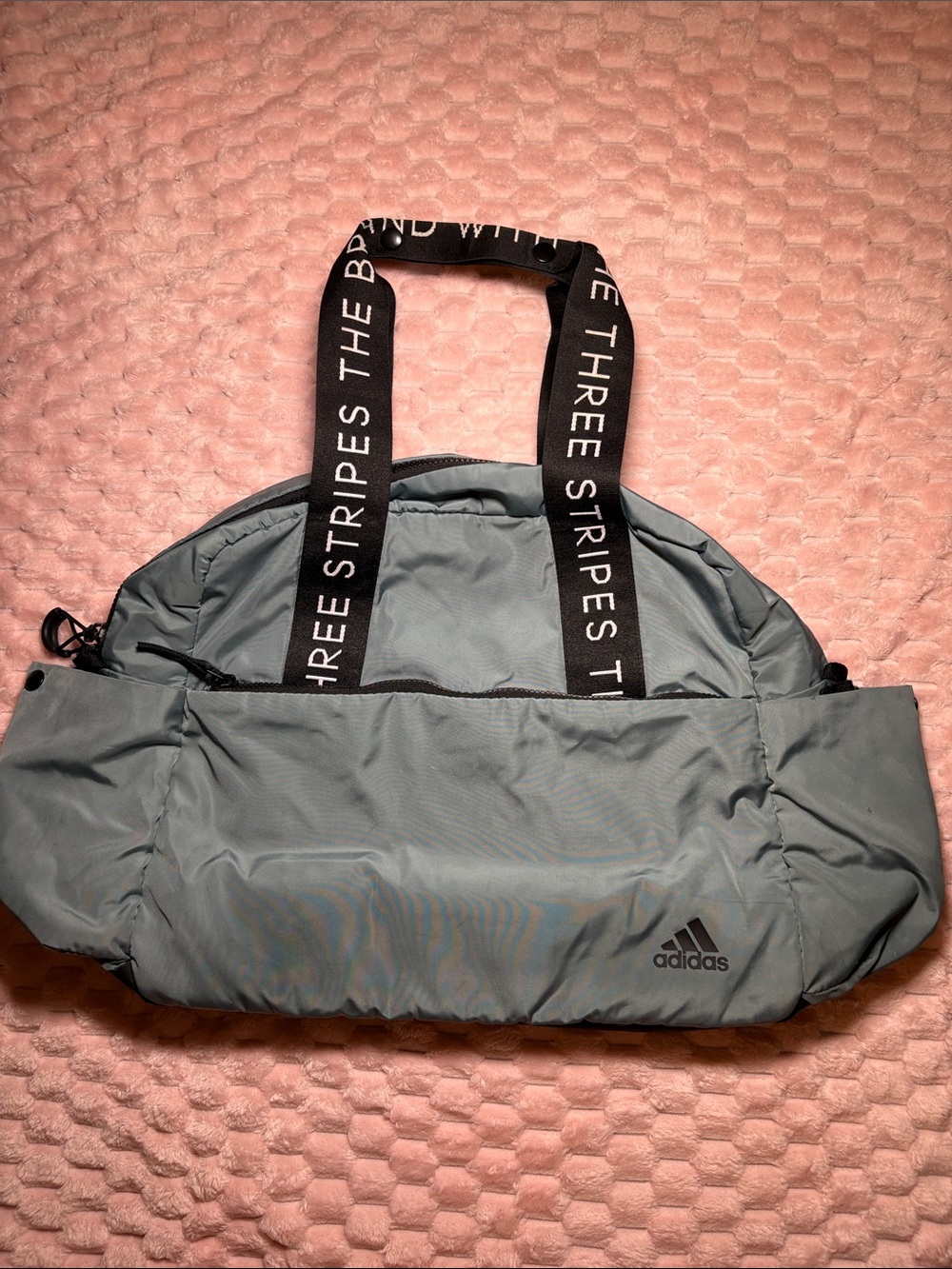 Adidas Duffel Gym Bag with Black Logo